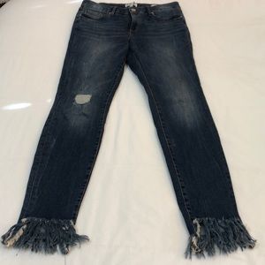 William Rast perfect skinny jeans with raw hem